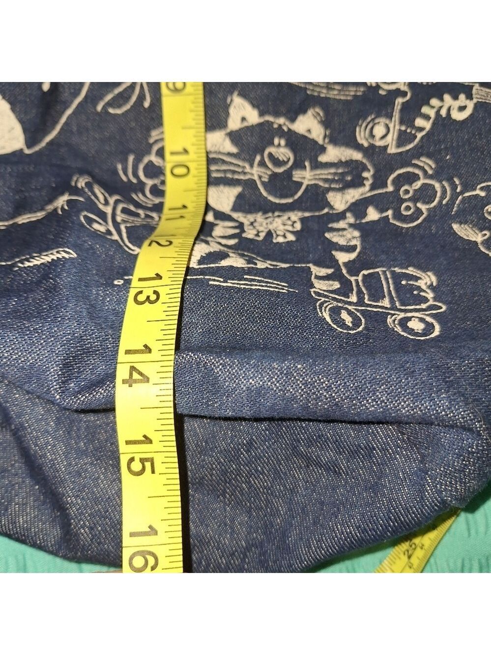 Blue Denim Bag Characters Drawstring - Picture 3 of 4